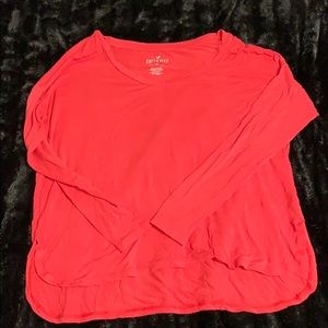 Pinkish red long sleeve shirt